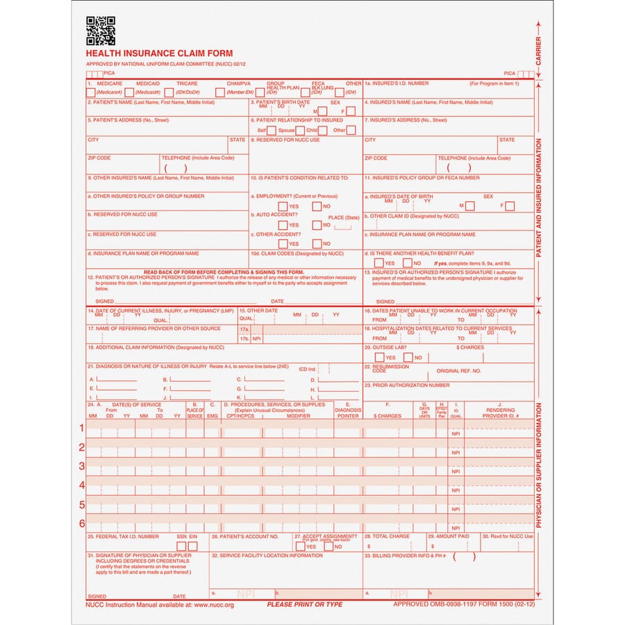 New CMS-1500 Form